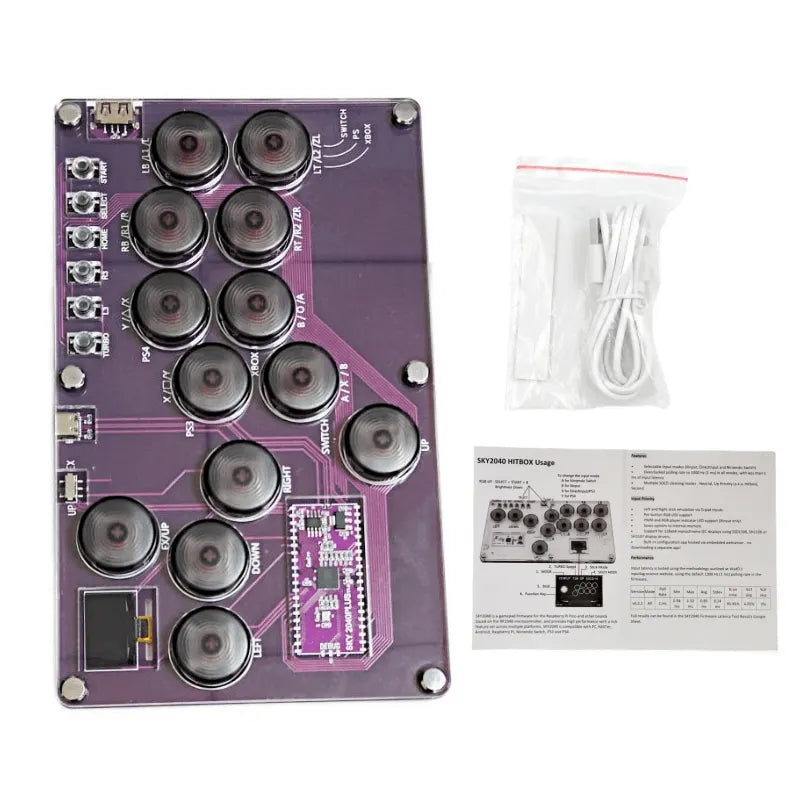HITBOX Covers SOCD Street Fighter 6 Custom Game PS5 Raspberry Pi Axis SKY2040 Fighting Keyboard
