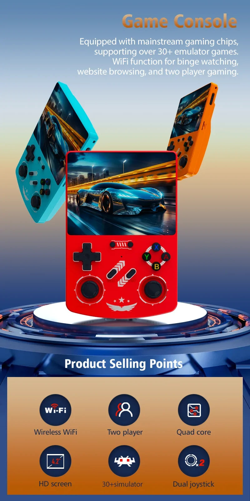 BOYHOM R40XX Handheld Game Console 4.2-Inch IPS Linux ArkOS