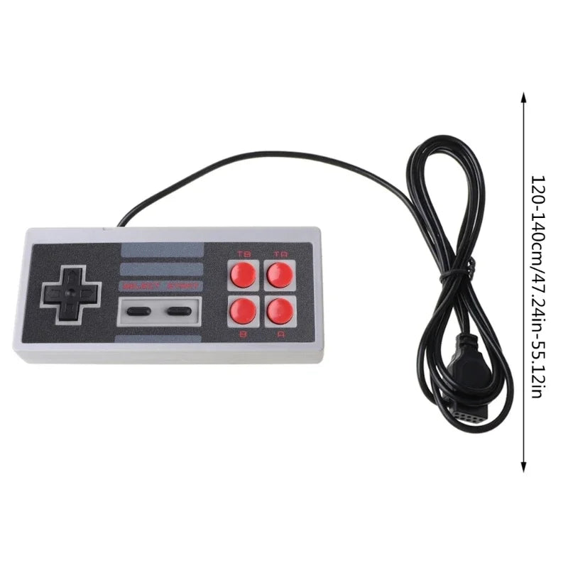4-Button Red Gamepad Controller for 8-Bit Retro Game Consoles