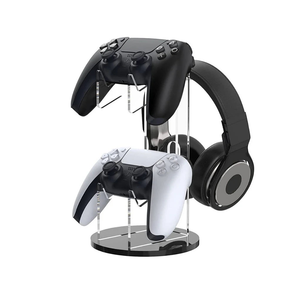 Universal Game Controller & Headset Stand for PS4 PS5 Xbox Gamepad Holder Acrylic Rack for Playstation 5 Joystick Headphone