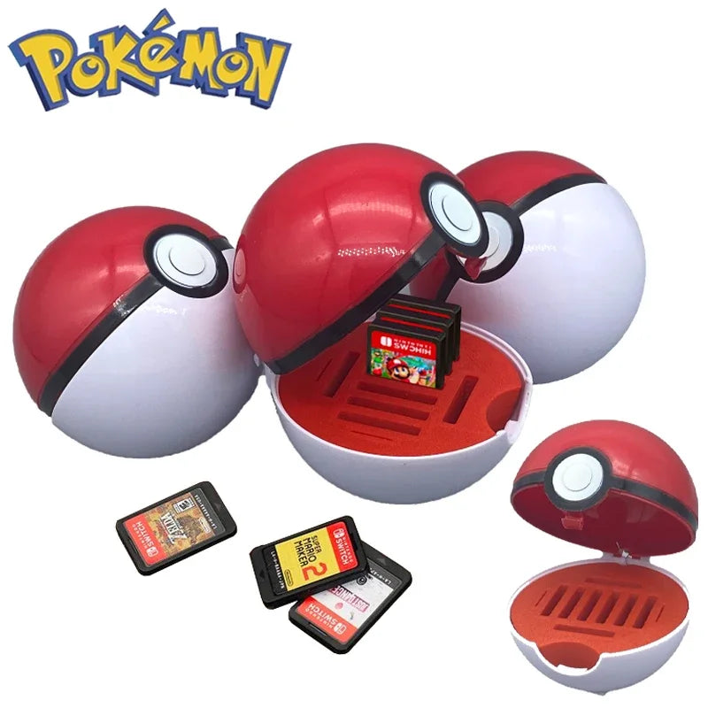 Pokemon Poke Ball Switch OLED Game Card Box Organizer