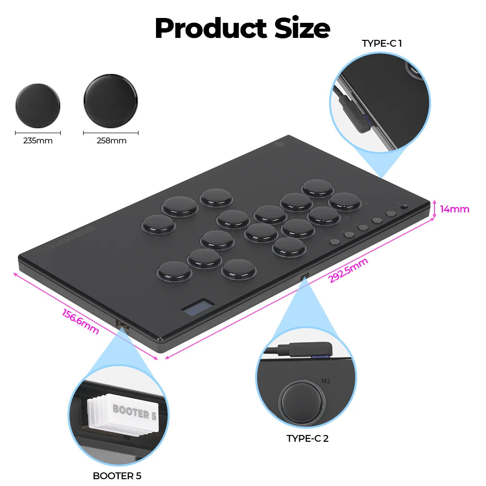 Haute42 COSMOX E16 Mirrored Leverless Controller for Left-Handers