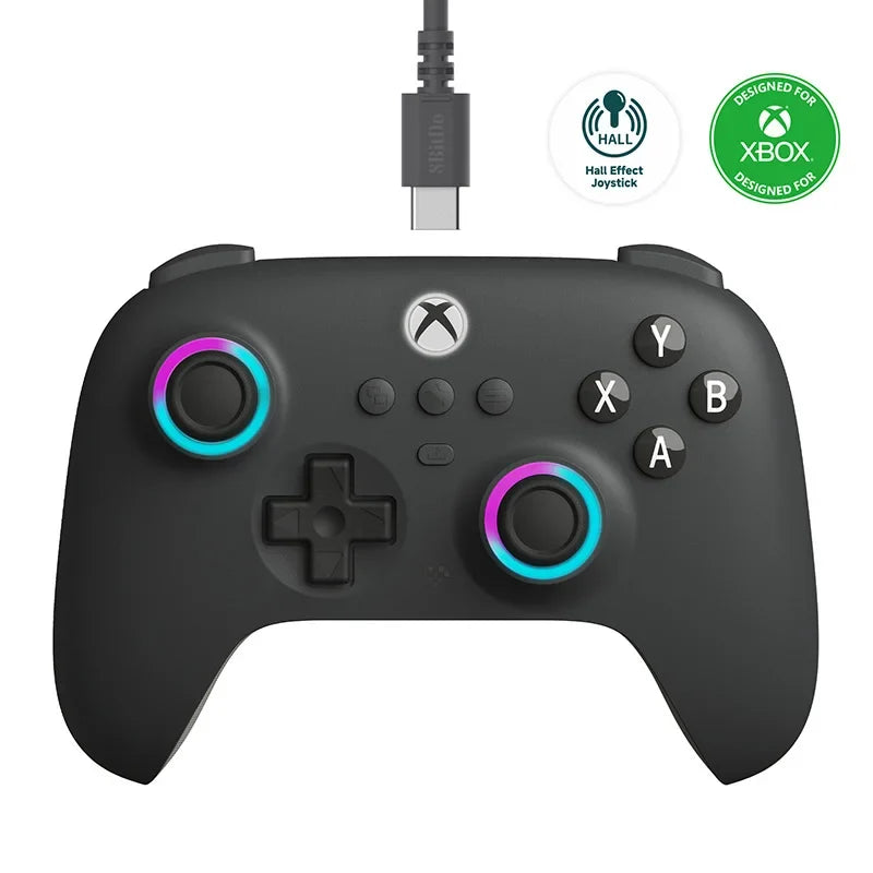 8BitDo Ultimate C Wired Xbox Controller with RGB Fire Ring