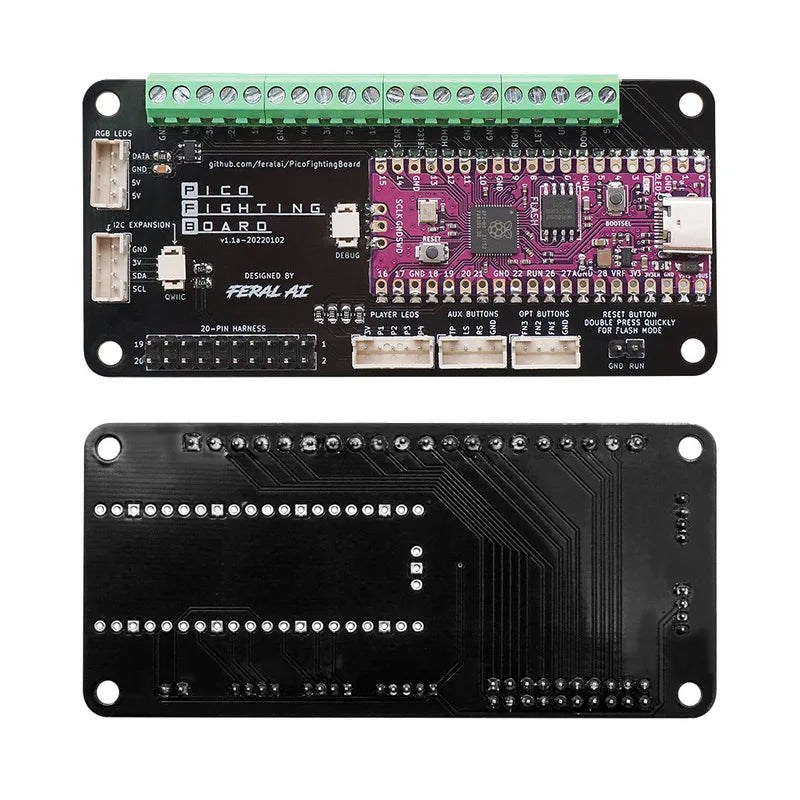 RP2040 PICO Advanced V5.6E USB Passthrough Fighting Board for PS4/PC DIY Fight Stick Arcade Hitbox Controller