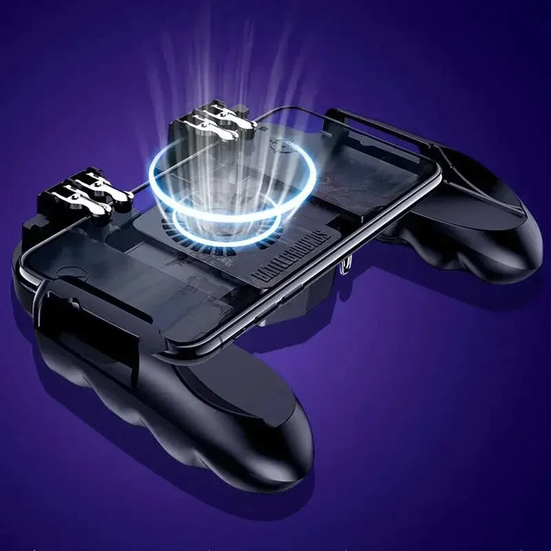 H9 Six Finger Mobile Phone Trigger Gamepad for PUBG, iOS Android