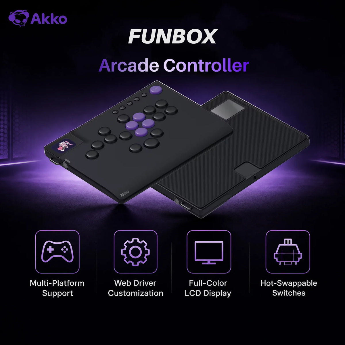Akko FUNBOX Hall Effect Leverless Controller, PC/PS4/Xbox/Switch