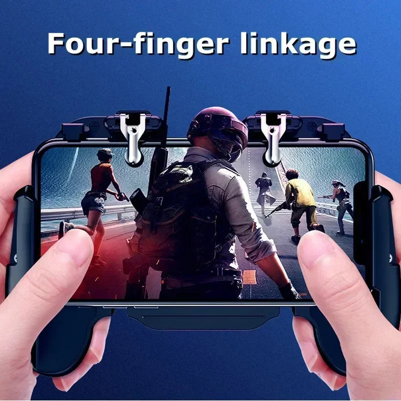 H5 Mobile Phone 4-Finger Gamepad Cooling Fan, iPhone Android