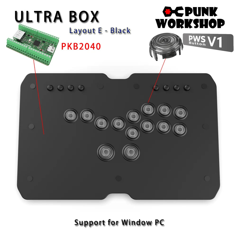 Punk Workshop ULTRA BOX Leverless Hitbox Controller for Switch/PC