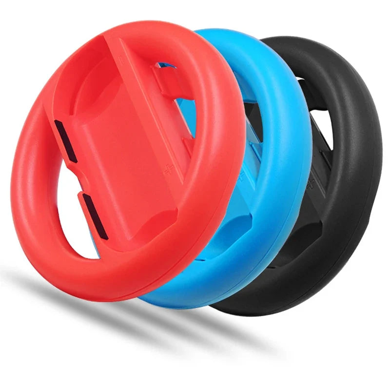 2PCS Game Steering Wheel Controller Handle Holder Grip JoyCon Controller Gamepad Nintendo N-Switch Game Console Accessories