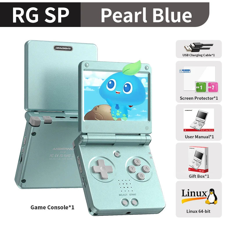 Anbernic RG SP Flip Handheld Game Console, 3.4-Inch IPS, 3300mAh