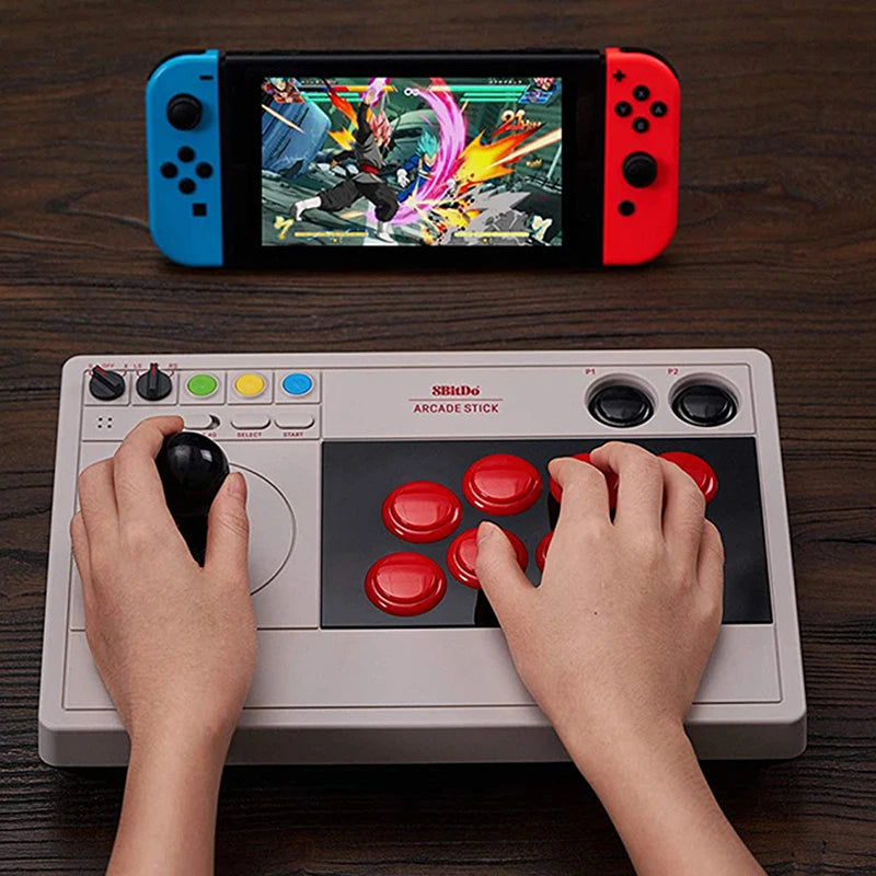 8BitDo Arcade Stick Tri-mode Bluetooth 2.4G USB-C Wired 8 Buttons Fighting Joystick Controller Macro Turbo Rechargeable Ultimate