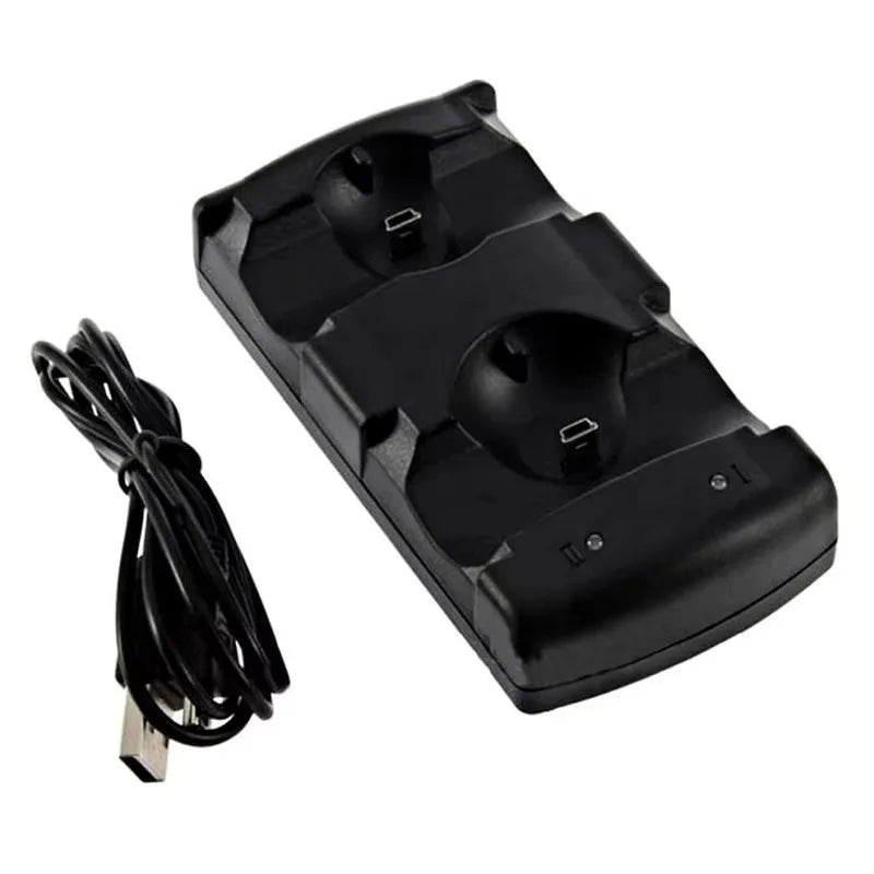 Dual USB Charger Dock for PS3 Controllers with Red, Green Lights