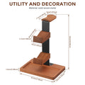 3-Layer Solid Wood Desktop Headphone and Controller Stand