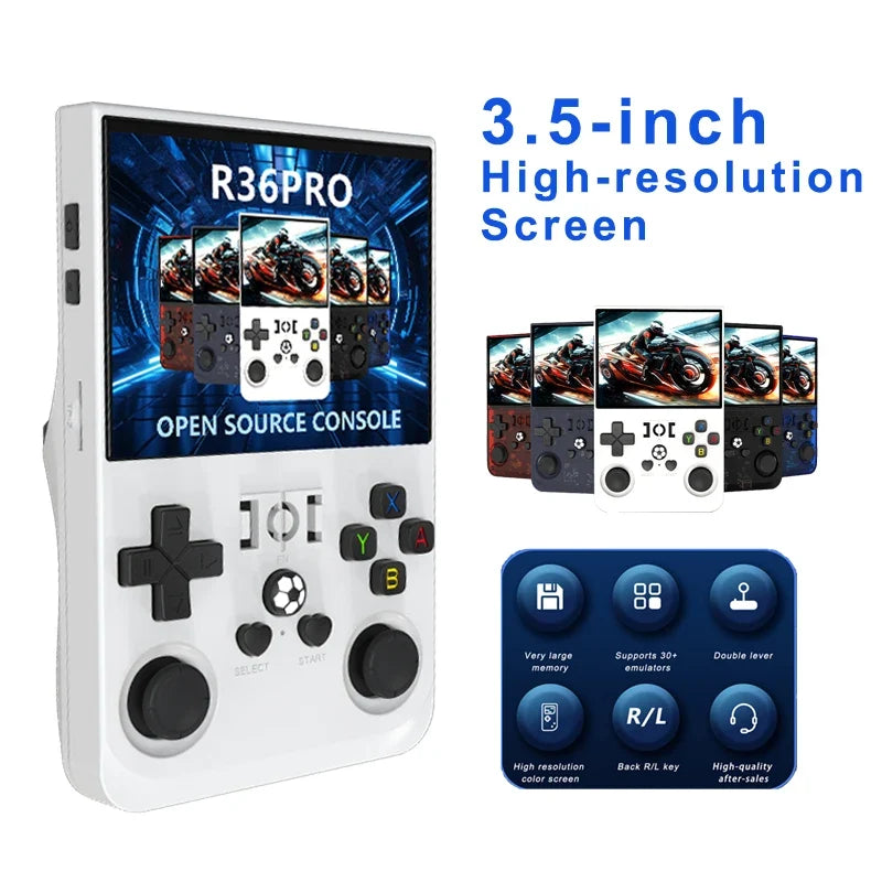 R36Pro Retro Handheld Game Console 3.5 Inch IPS, Up to 30000 Games