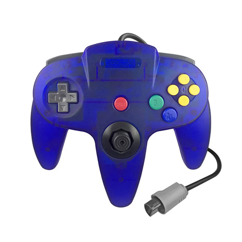 Wired Transparent Controller for N64 Console, Solid Colors
