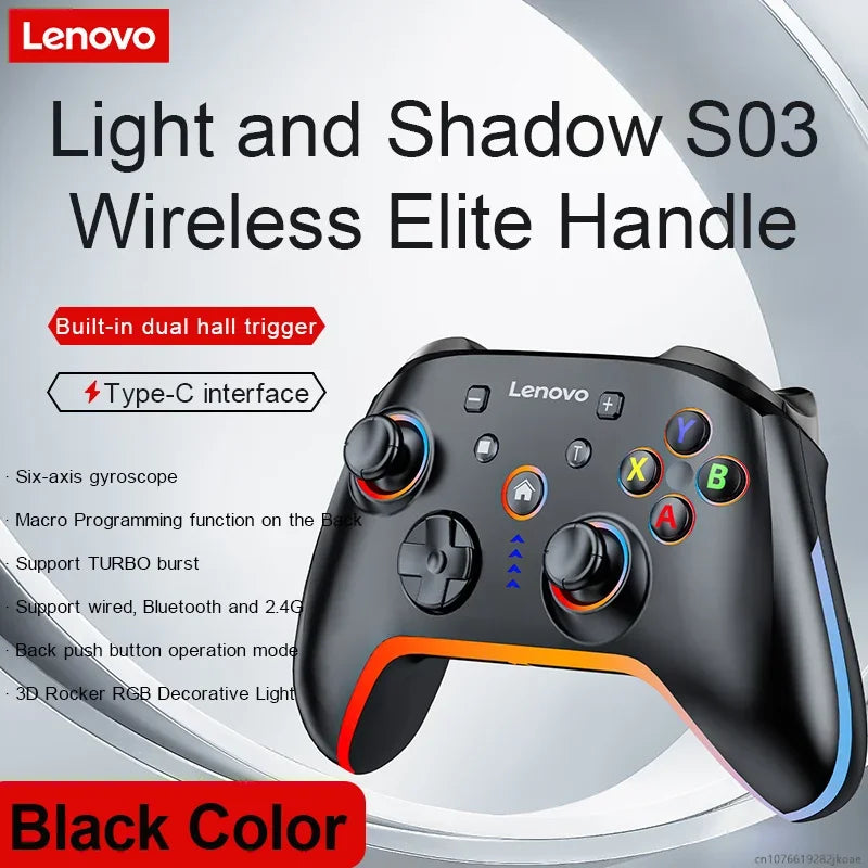 Lenovo S03 Wireless Gamepad Hall Trigger for Switch PC Android