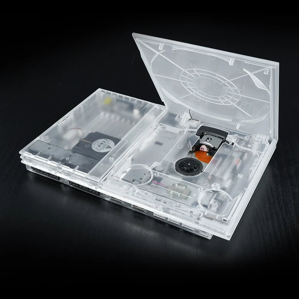 Bitfunx PS2 Slim Transparent Replacement Shell Case 7W 9W
