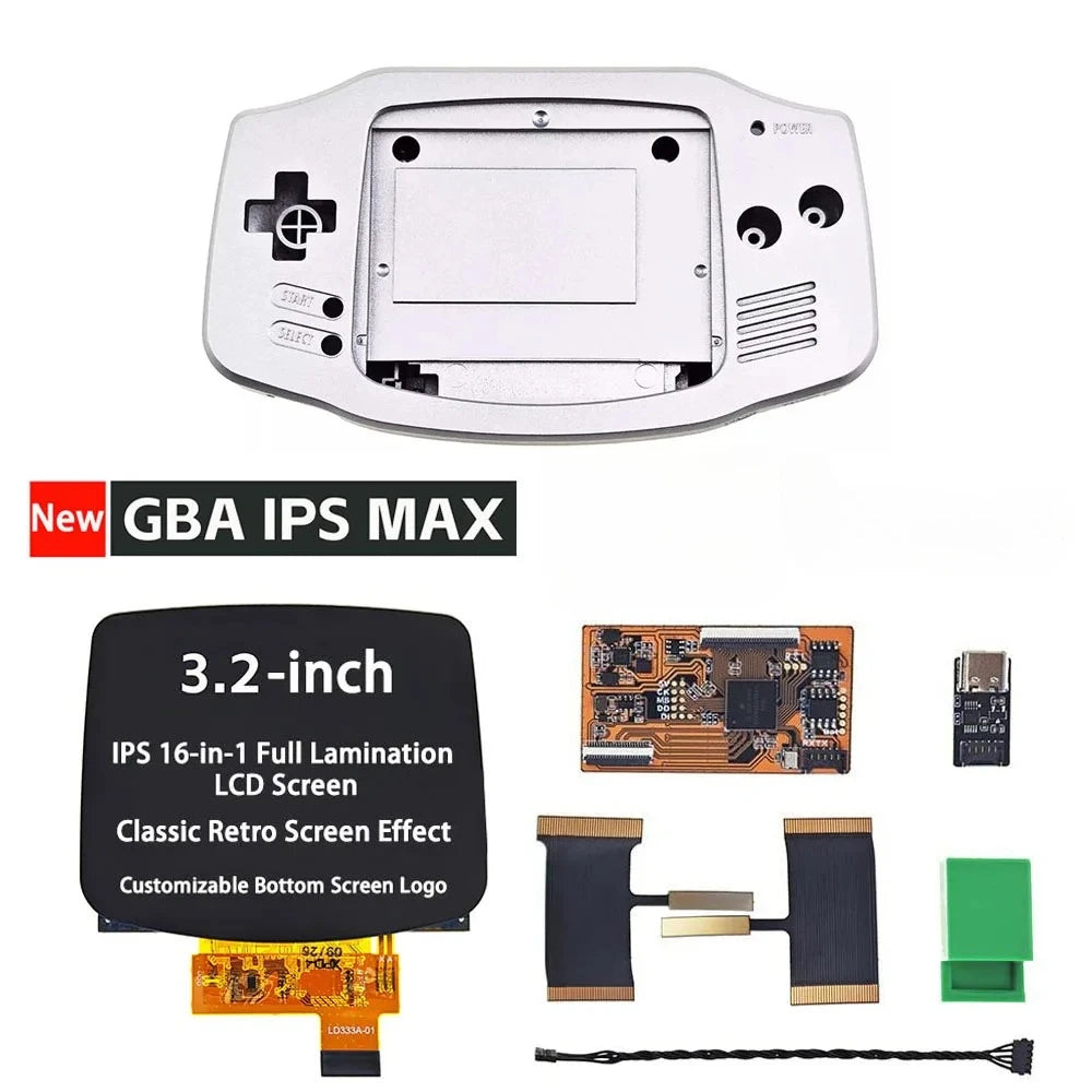 GBA 3.2-Inch IPS LCD Kit, 960x640 with Custom Shell