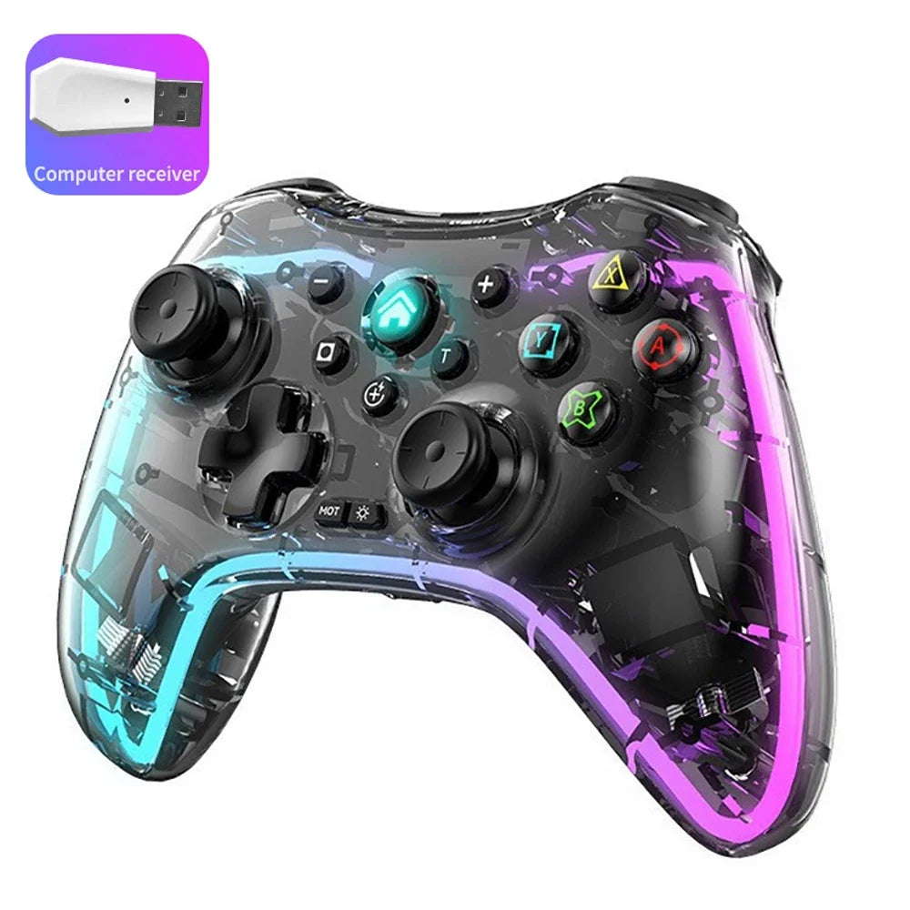 Wireless Controller for PS4 PS3 PC with RGB Lighting, Bluetooth