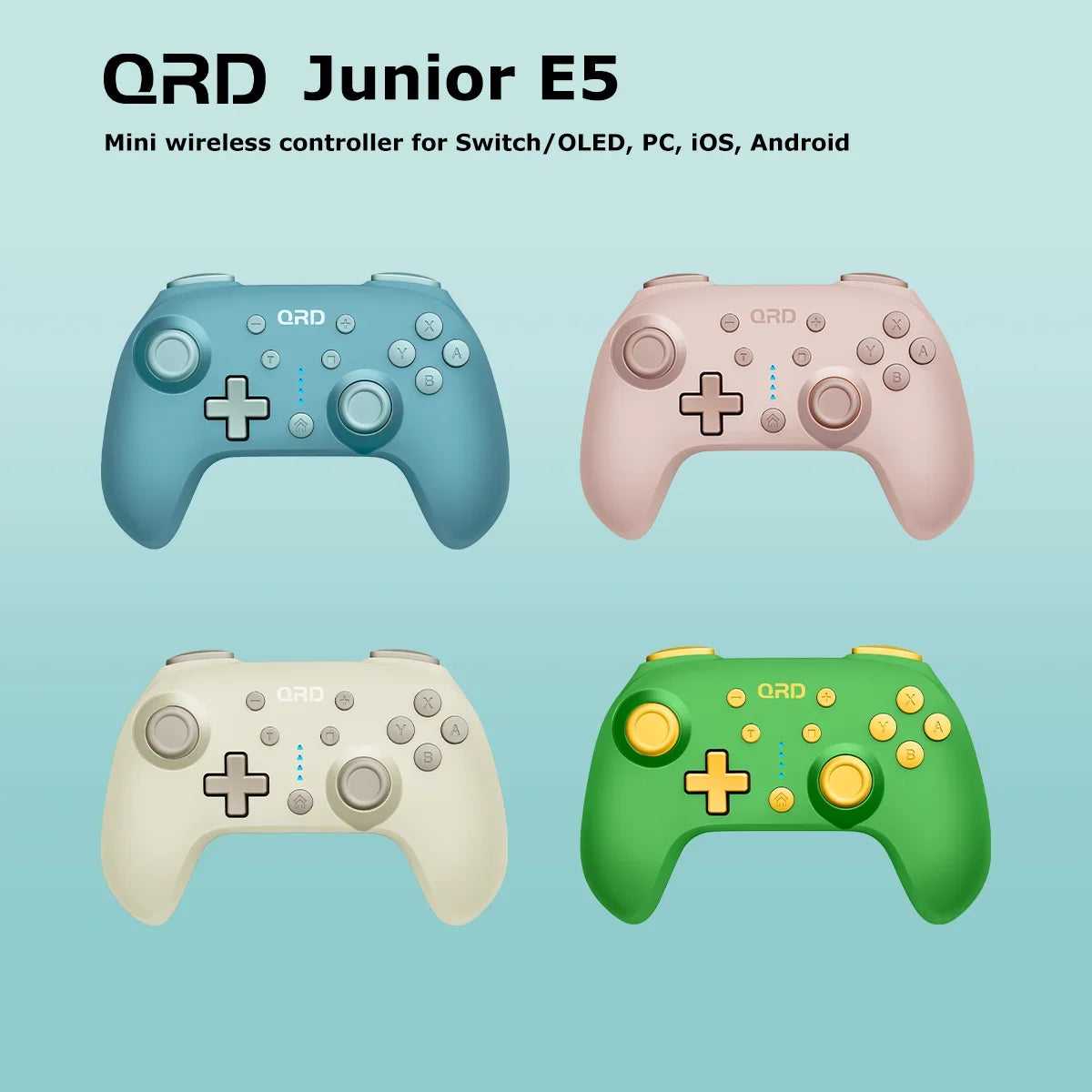 QRD Junior E5 Mini Wireless Controller for Switch, PC, Android