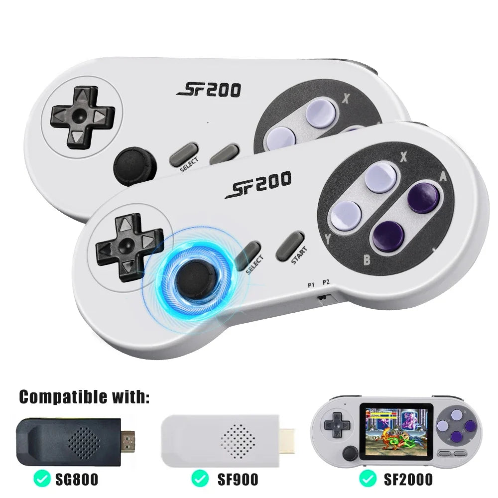 2PC Video Game Console Controller for SF2000/SF900/SG800 Portable Handheld Game Player 3D Rocker Wireless Gamepad Dual Joysitck