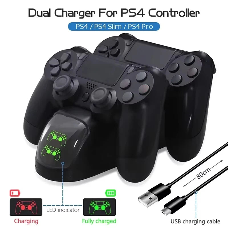 DATA FROG Dual Charging Dock for PS4 Slim, PS4 Pro Controller
