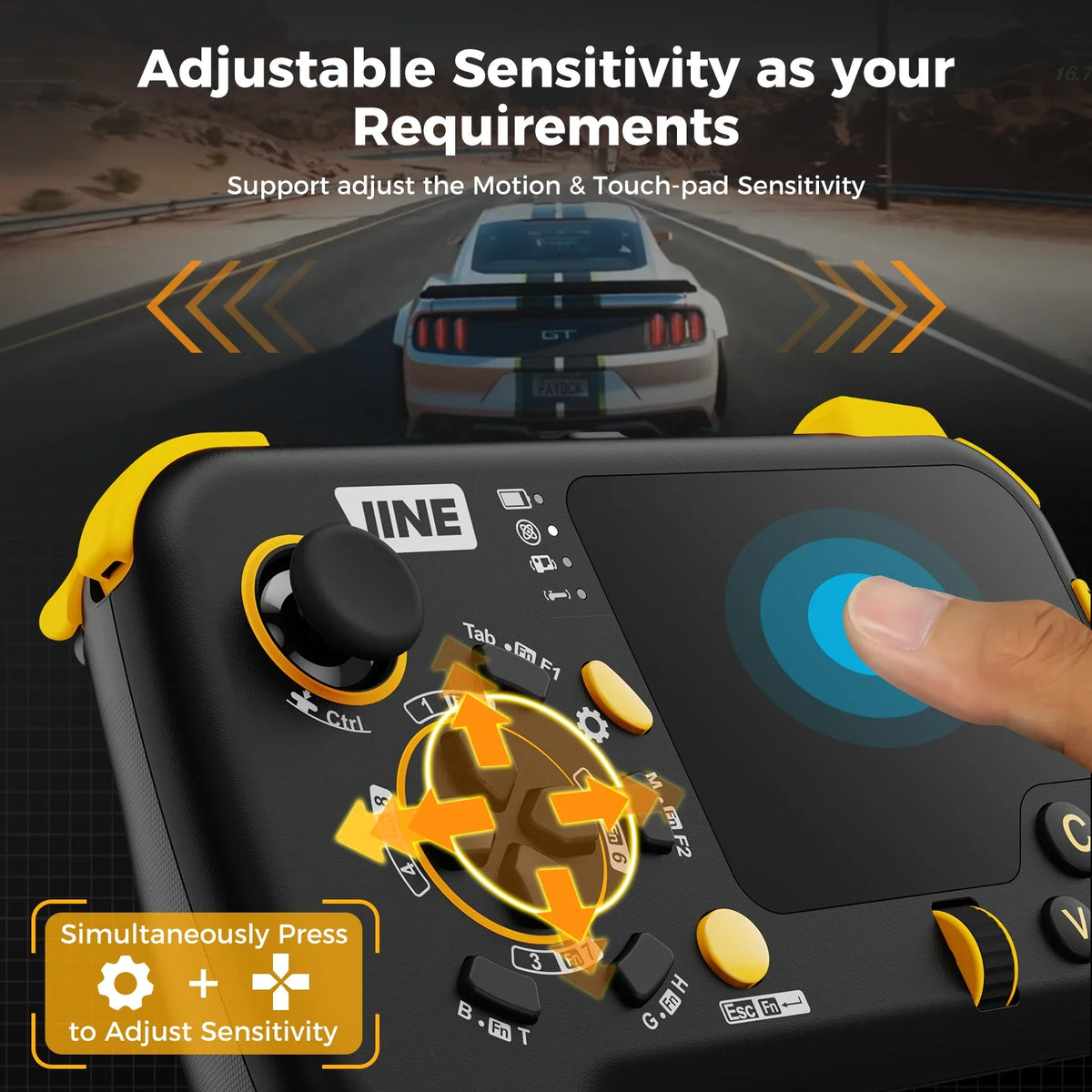 IINE Ungrade Wireless Mouse-Pad Controller As Keyboard and Mouse Combo Set with Touchpad