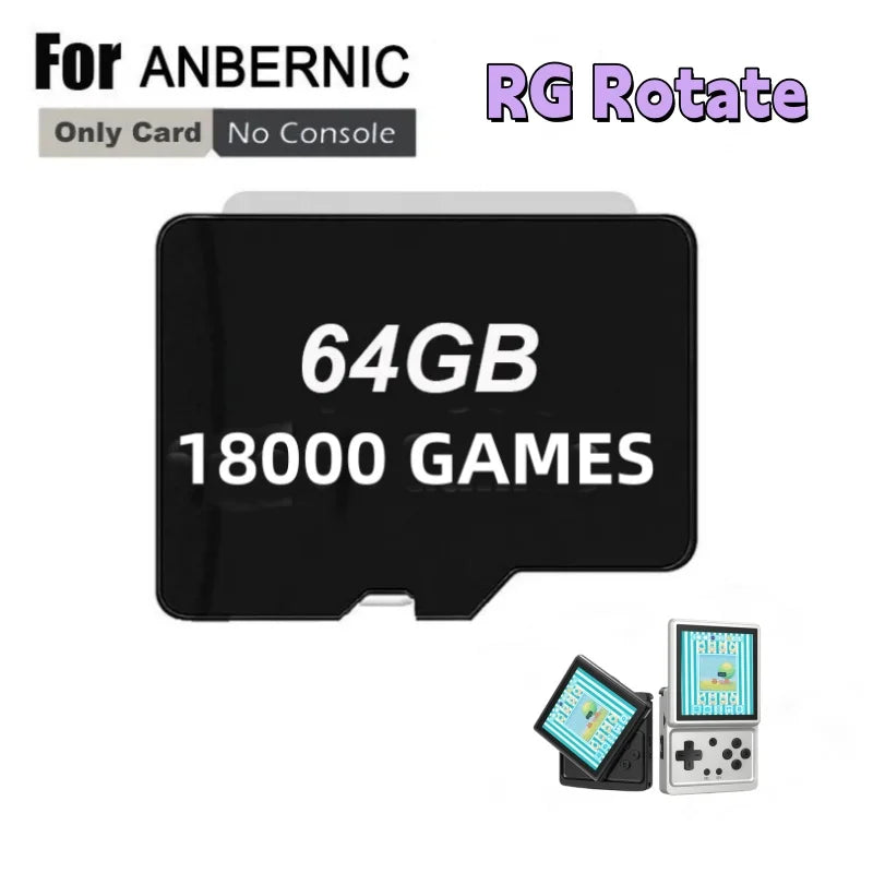 Game TF Card for Anbernic RG Rotate, 64G to 512G, PS2 PSP
