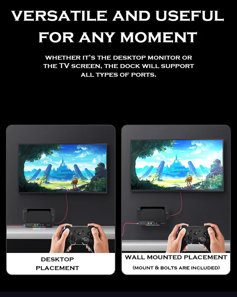 Cooling Fan Base for Nintendo Switch 2 with RGB Light Bracket