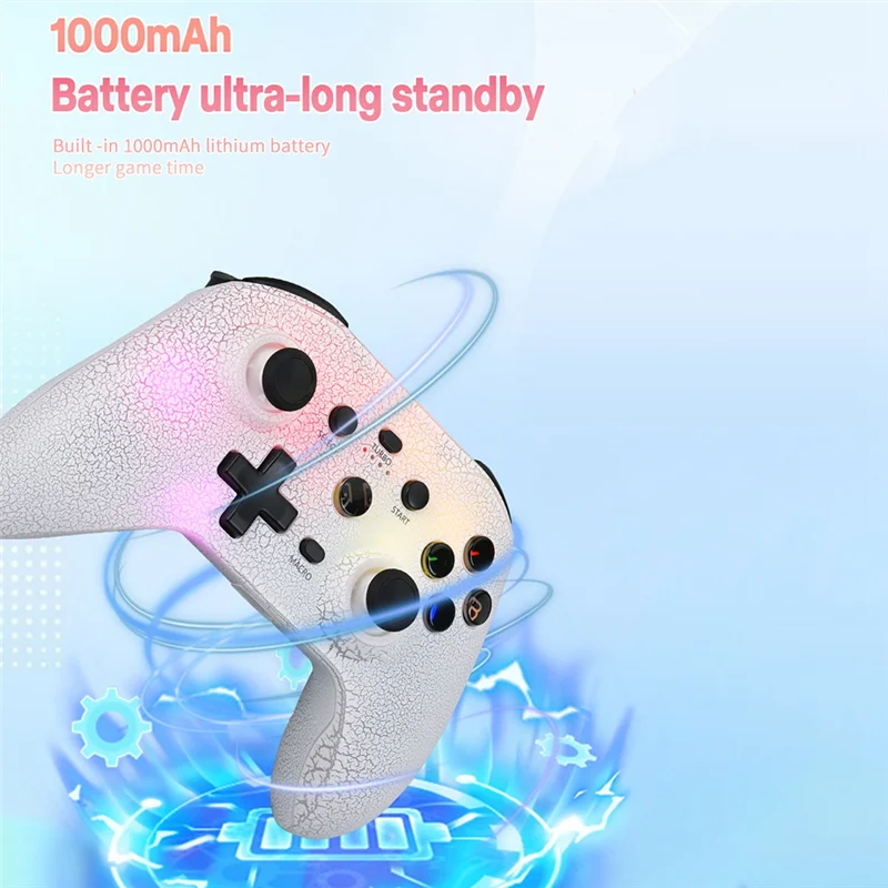 AB25-Ns21 Wireless Game Console+Receiver For Switch/Ps3/Ps4/Android/Ios 6-Axis Gyro Joystick Dual Motor Bluetooth Gamepad Durabl