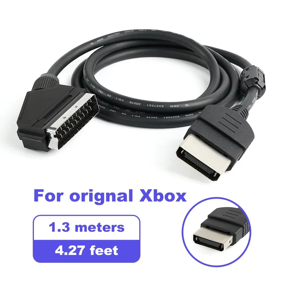 RGB SCART Cable for Saturn, 1.3m Composite Video On SYNC
