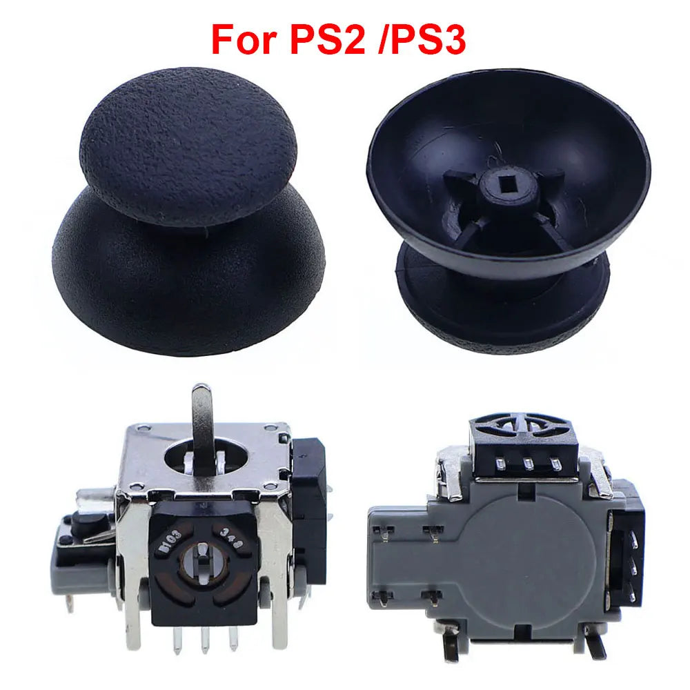 For PS2 PS3 PS4 Pro PS5 3D Analog Joystick Sensor Module Replacement For Switch Pro NGC Xbox 360 One Controller Thumb Stick Caps
