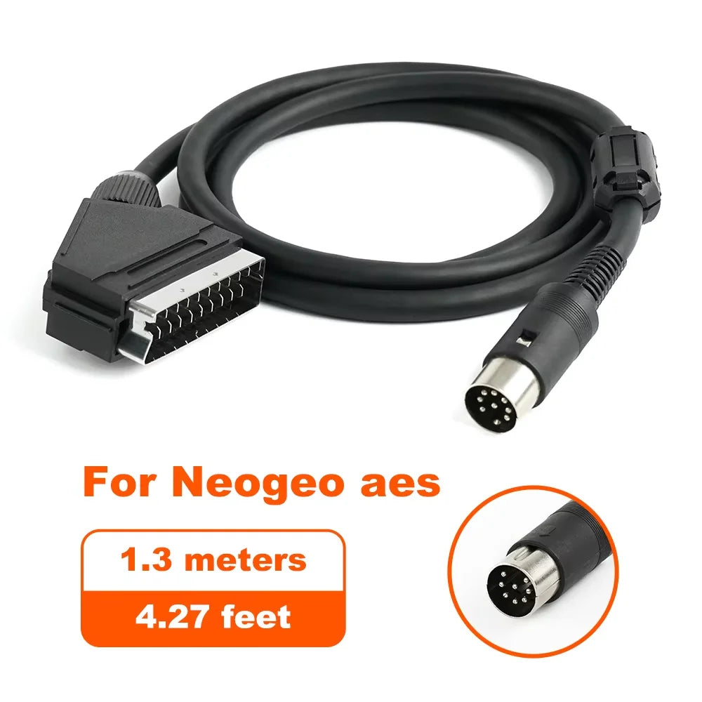 RGB SCART Cable for Saturn, 1.3m Composite Video On SYNC