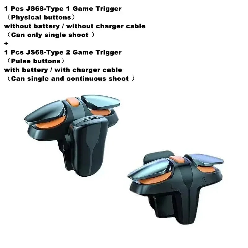 JS68 Mobile Phone 4 Finger Game Trigger for PUBG, iOS and Android