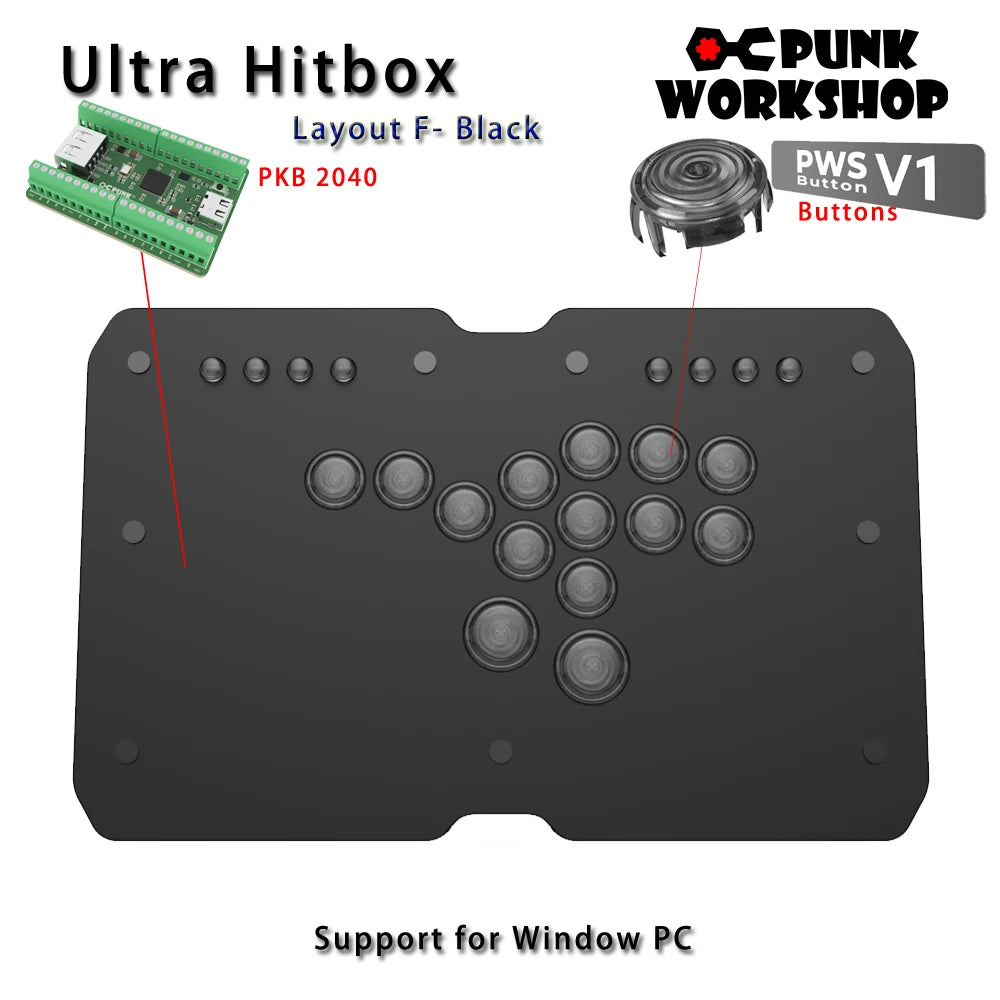 Punk Workshop ULTRA BOX Leverless Hitbox Controller for Switch/PC