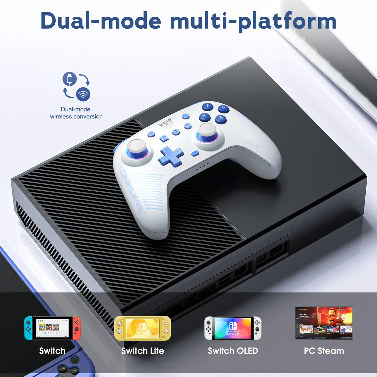 ONIKUMA C1 Wireless Gaming Controller with Hall Joystick, RGB
