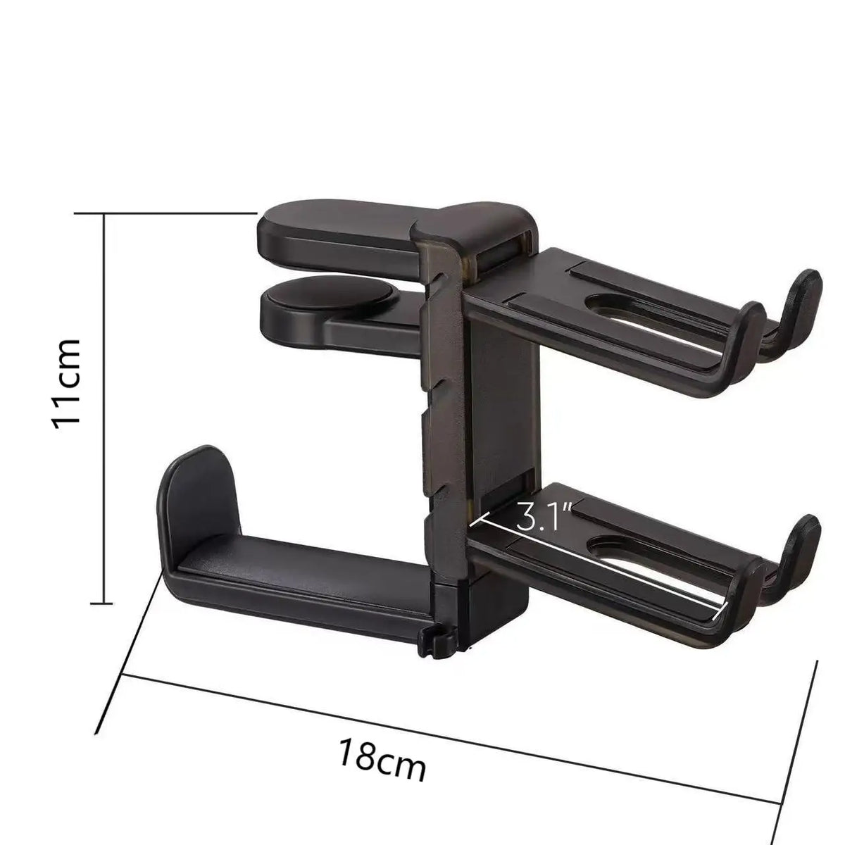 3-in-1 Headset & Controller Stand W/ Adjustable Clamp, Rotating Arm & Cable Management. Gaming Headphone & Controller Holder