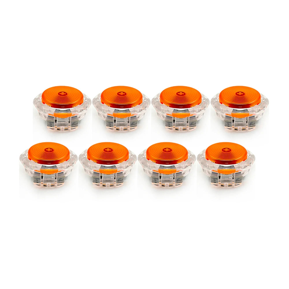 8pcs Sinoarcade Low Profile Mechanical Buttons with Kailh CLICKY POM Switches Hot-swappable  for Arcade Hitbox Snackbox