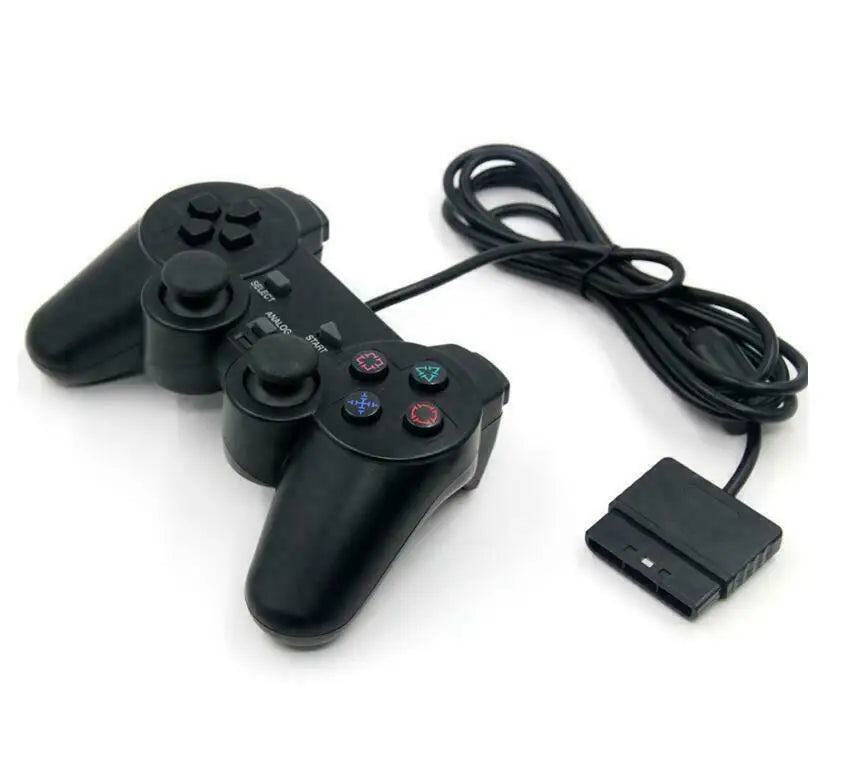 Black Wired Gamepad Controller for PlayStation 2 Joypad