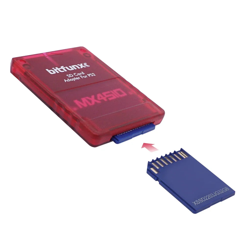 BitFunx MX4SIO Adapter for PS2, SIO2SD TF/SD Card Slot