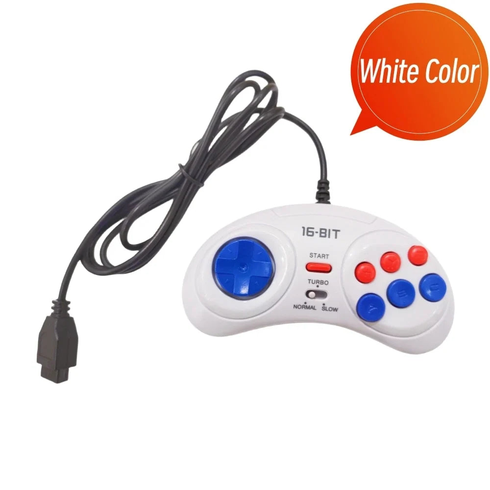 2pcs/1pc Game controller for SEGA Genesis for 16 bit handle controller 6 Button Gamepad for SEGA MD Game Accessories