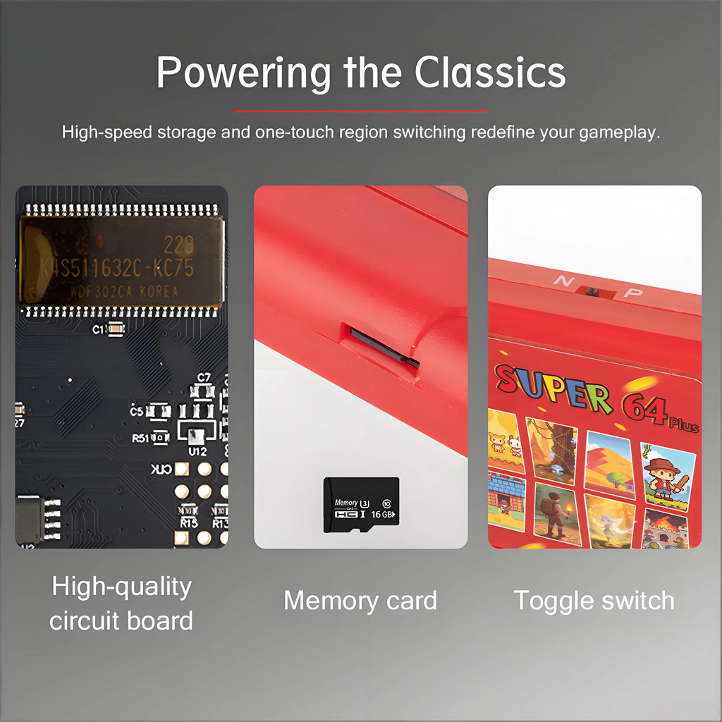 Super 64 340 in 1 N64 Game Cartridge with 16GB Micro SD Card