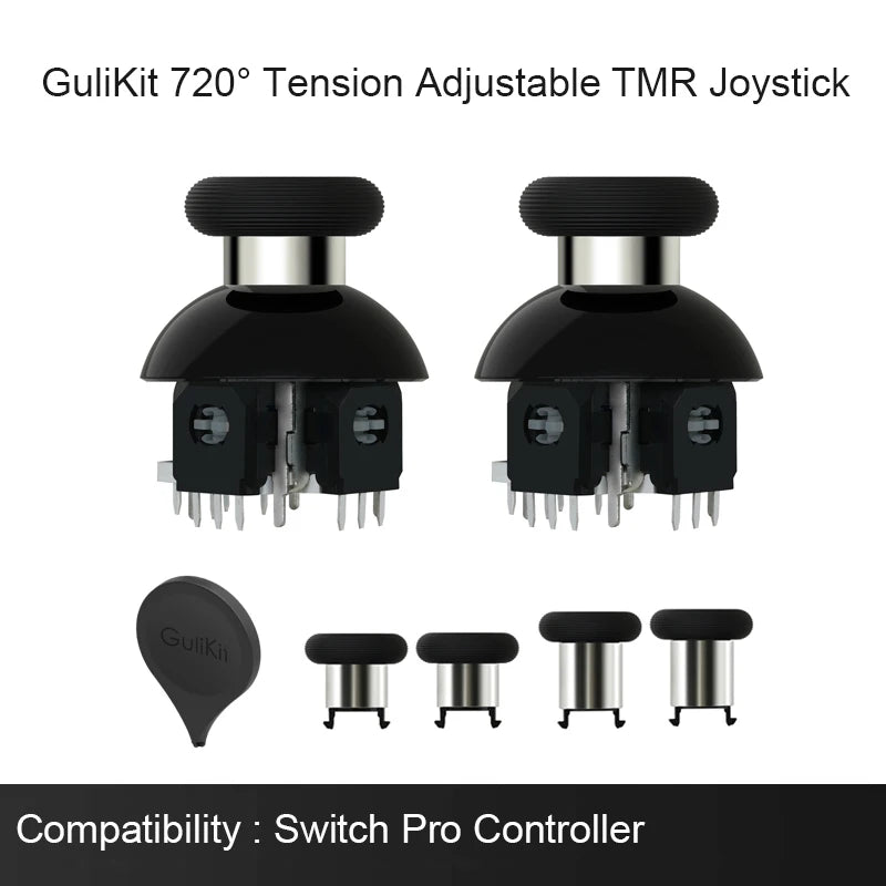 GuliKit 720° Tension Adjustable TMR Joystick for PS4 PS5 Edge Gamepad for Switch Pro Xbox Series Controller Game Accessories