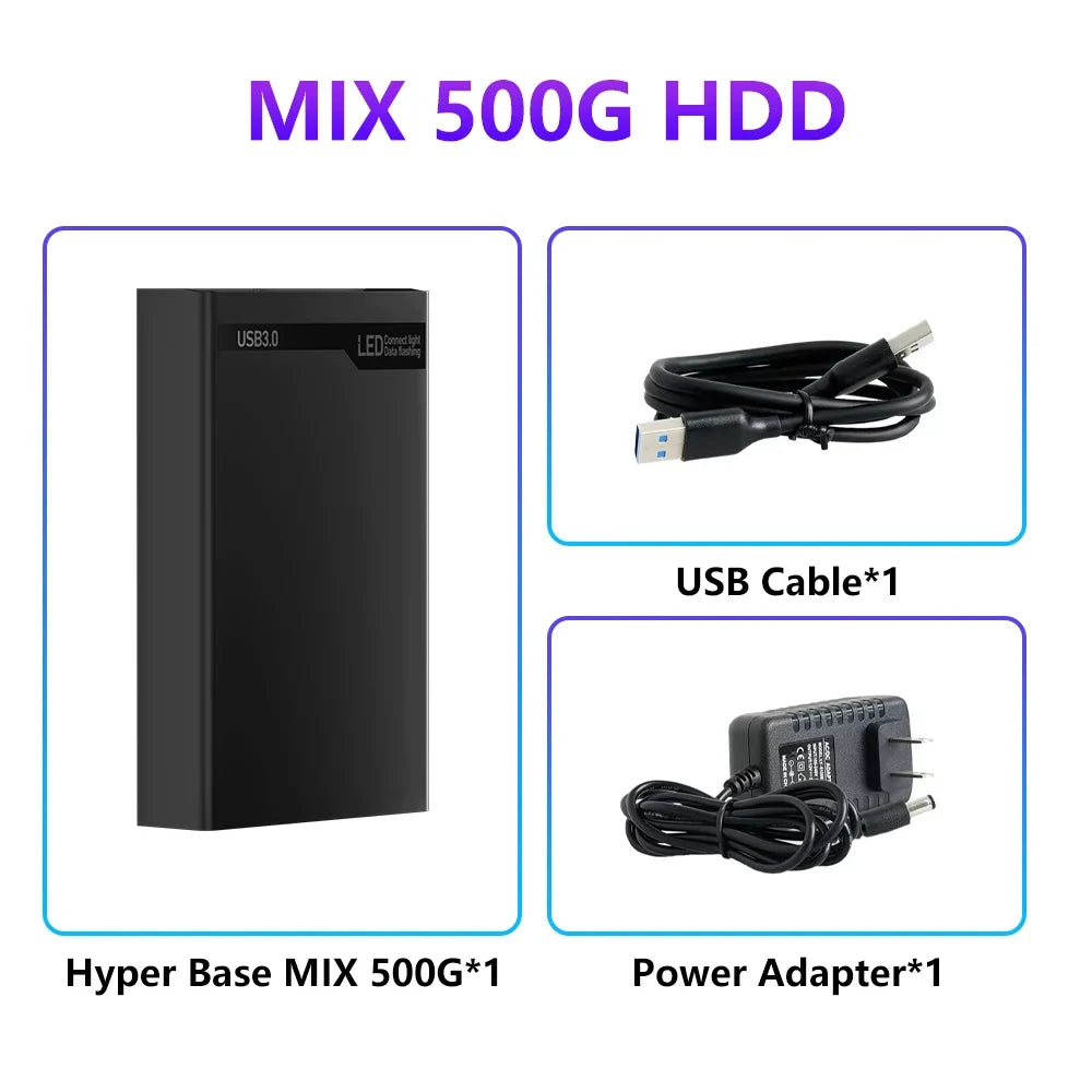 Mix 500G Preloaded Gaming HDD for PC, 38200+ Games