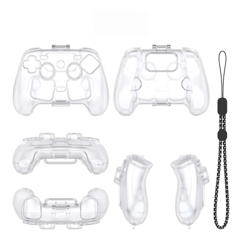 Transprent Black For Steam Controller 2 Game Controller Anti Drop Case For Steam Controller 2 Protective Case Cover