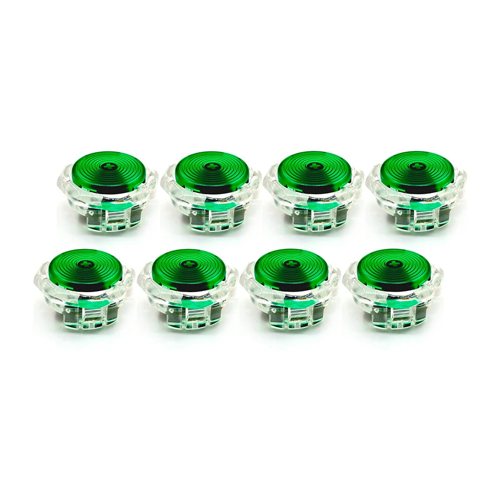 8pcs Sinoarcade Low Profile Mechanical Buttons with Kailh CLICKY POM Switches Hot-swappable  for Arcade Hitbox Snackbox