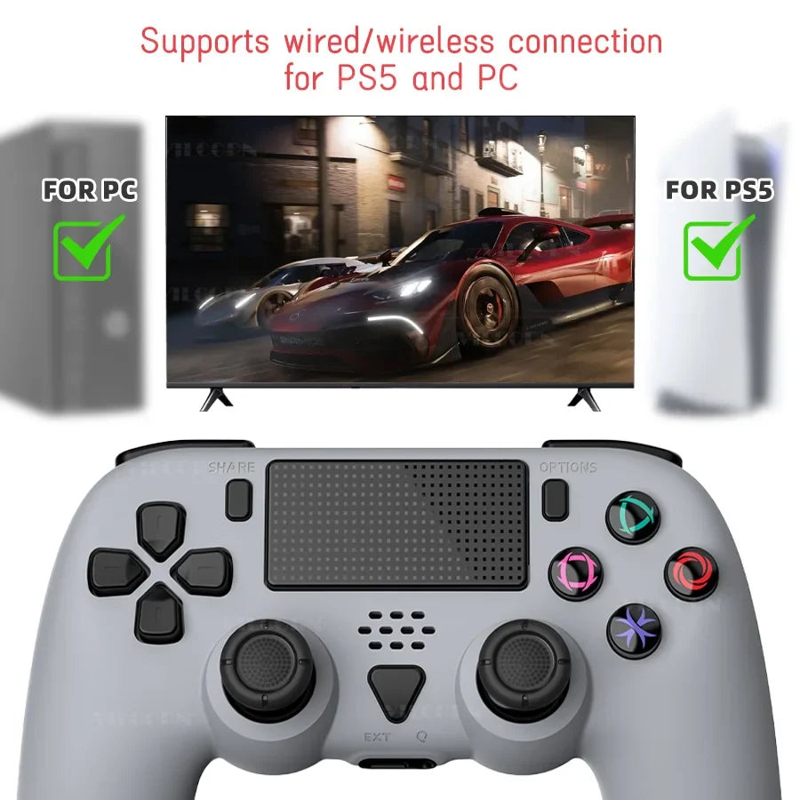 Wireless Gamepad for PS5, PS5 Slim & Pro, Macro Programming, Touchpad