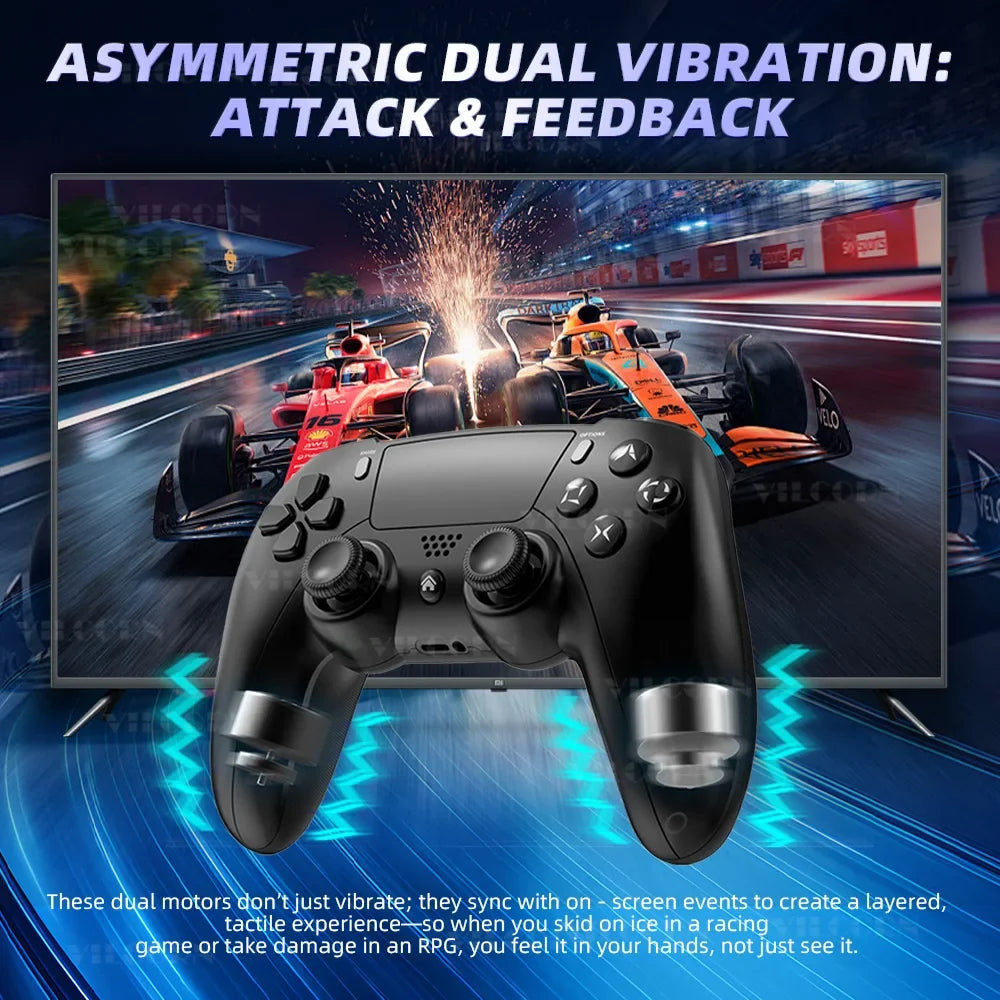 VILCORN P4 Wireless Gamepad for PS4 Slim Pro, Windows 10 PC Steam