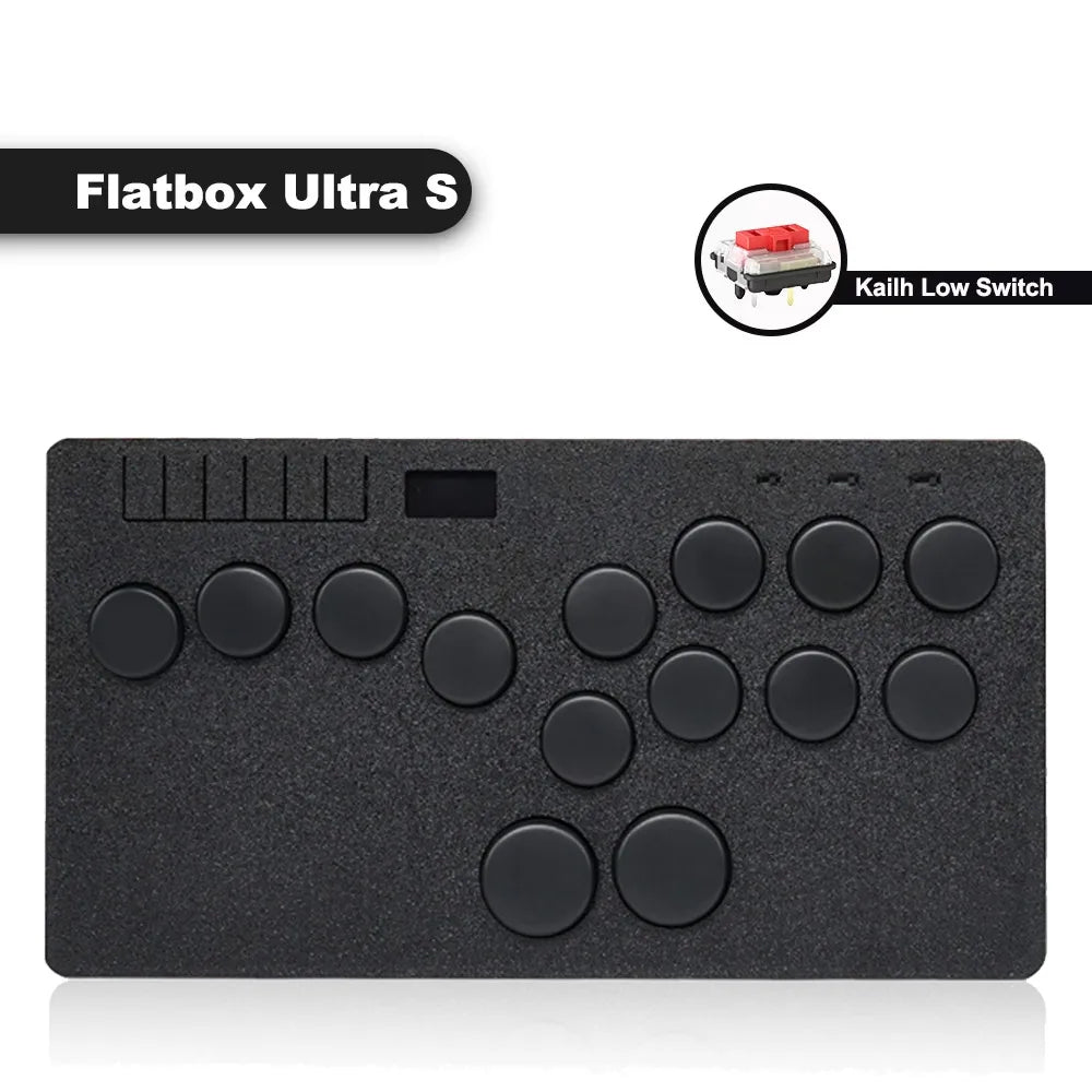 Flatbox Ultra S Stickless Controller Hitbox For P5 Arcade Joystick Hitbox For PS4/PC/NS/Steam With Kaih Low Profile Switch