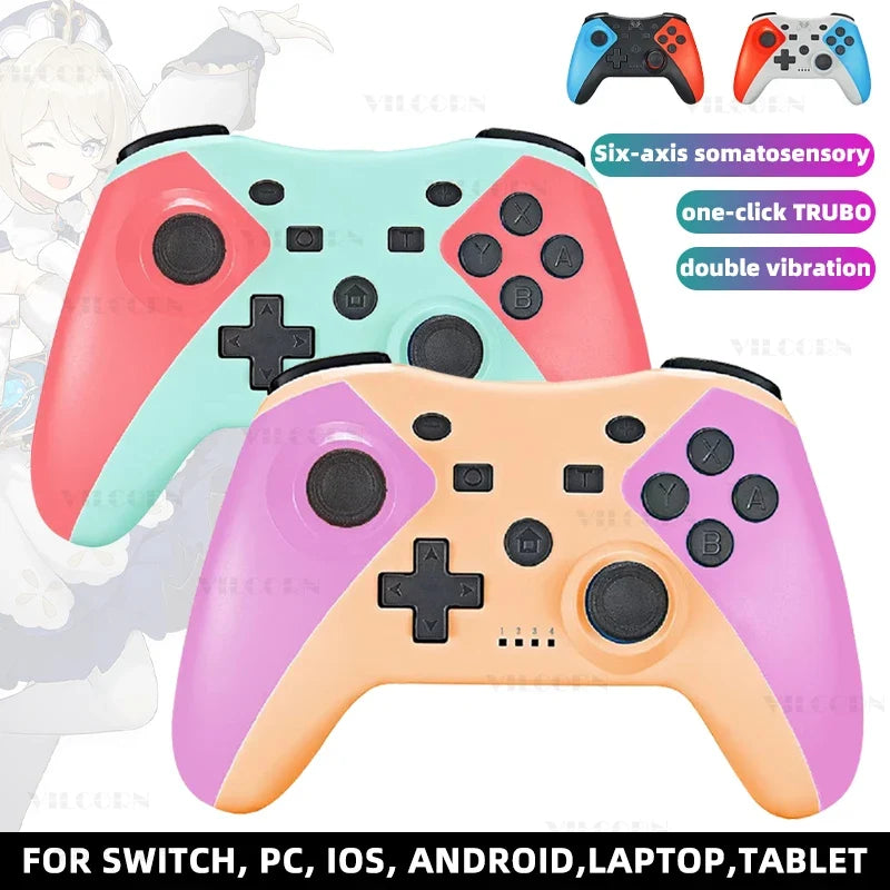 Wireless Bluetooth Gamepad for Switch, OLED, Switch Lite, PC